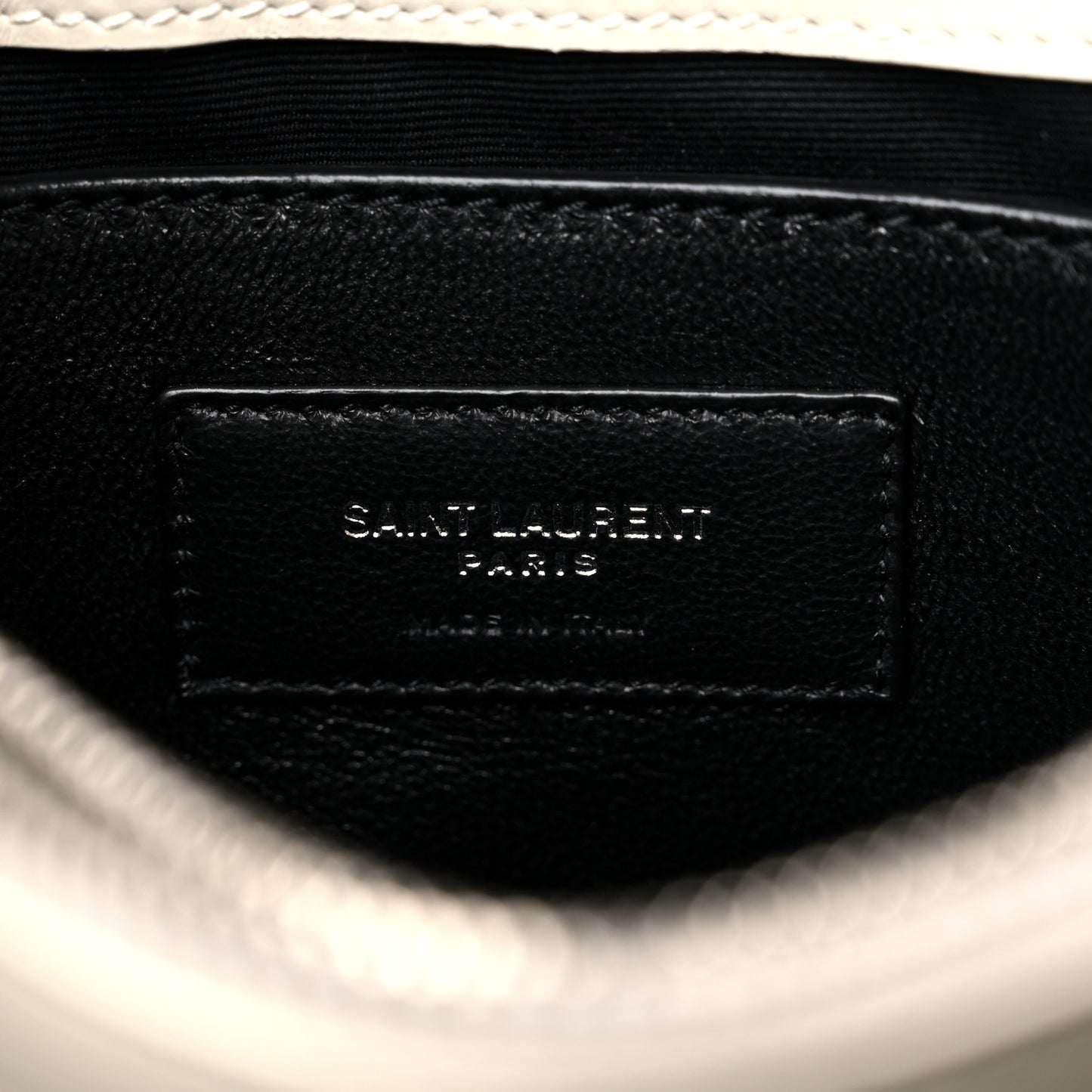 Calfskin Y Quilted Monogram Small Loulou Chain Satchel Crema Soft