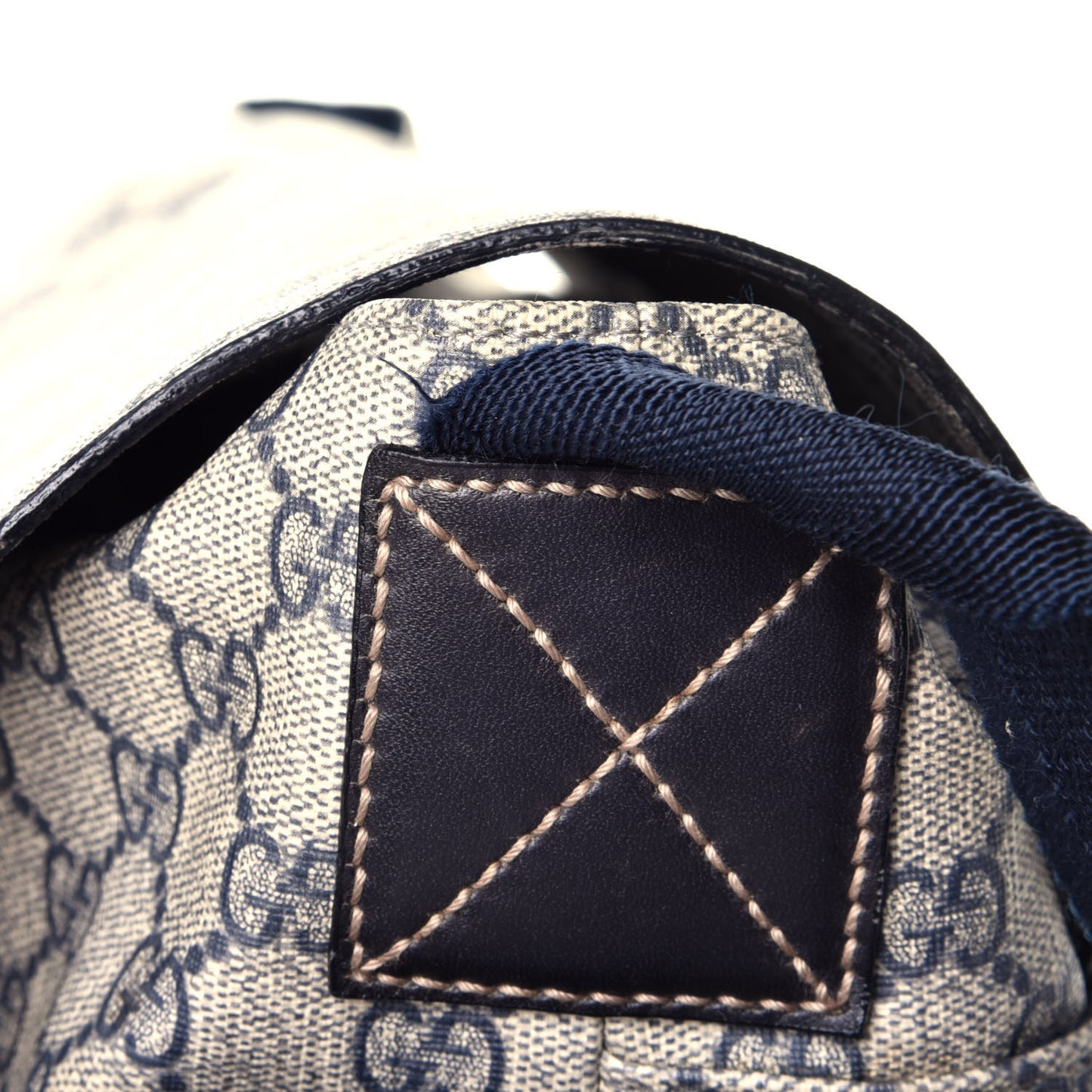 GG Plus Monogram Messenger Diaper Bag Navy