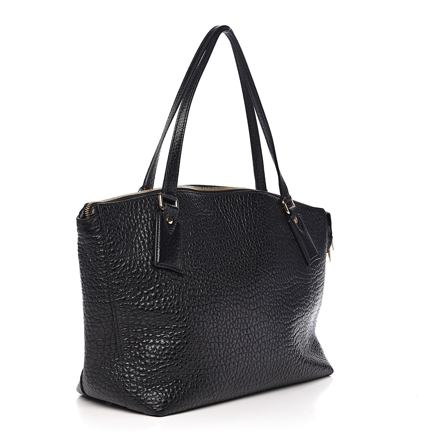 Burberry Signature Grain Calfskin Medium Welburn Tote Black 2 of 9