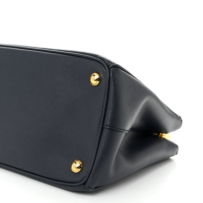 Prada Saffiano Small Galleria Double Zip Tote Baltico 11 of 14