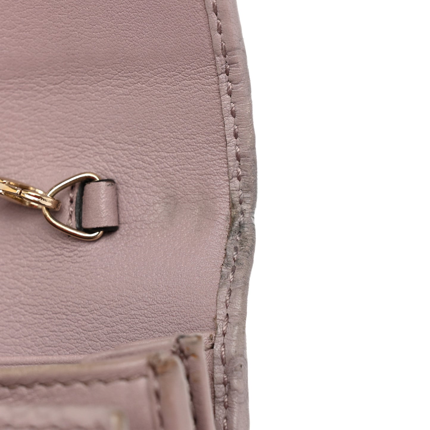 Soft Microguccissima Dice Chain Wallet Mauve