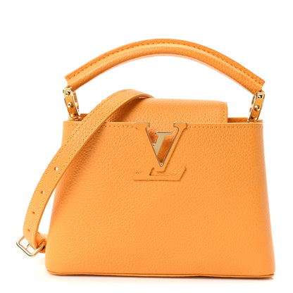 Louis Vuitton Taurillon Mini Capucines Sunbeam Yellow 1 of 9