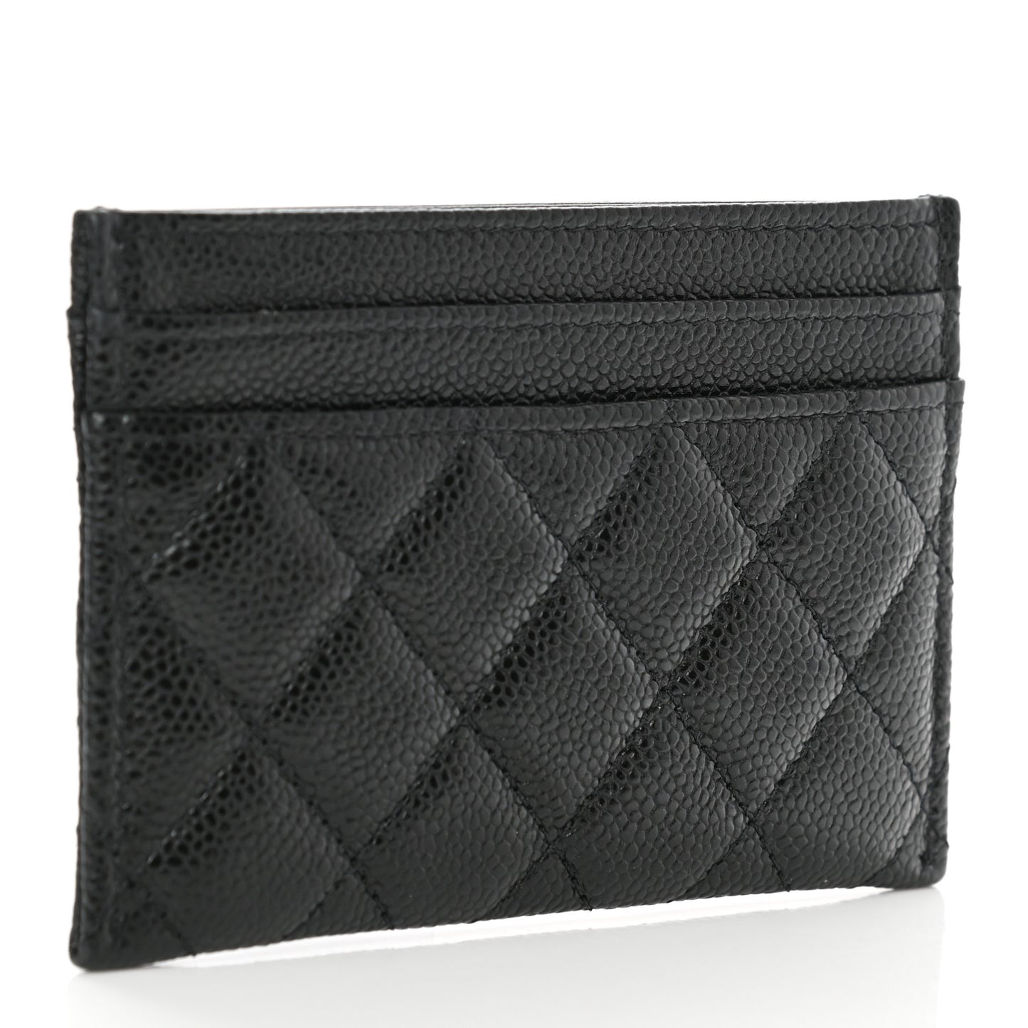 Caviar Quilted Boy Card Holder Black