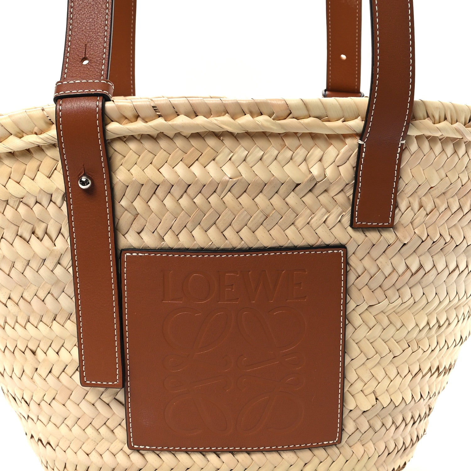 Loewe Raffia Basket Tote Bag Natural Tan 7 of 11