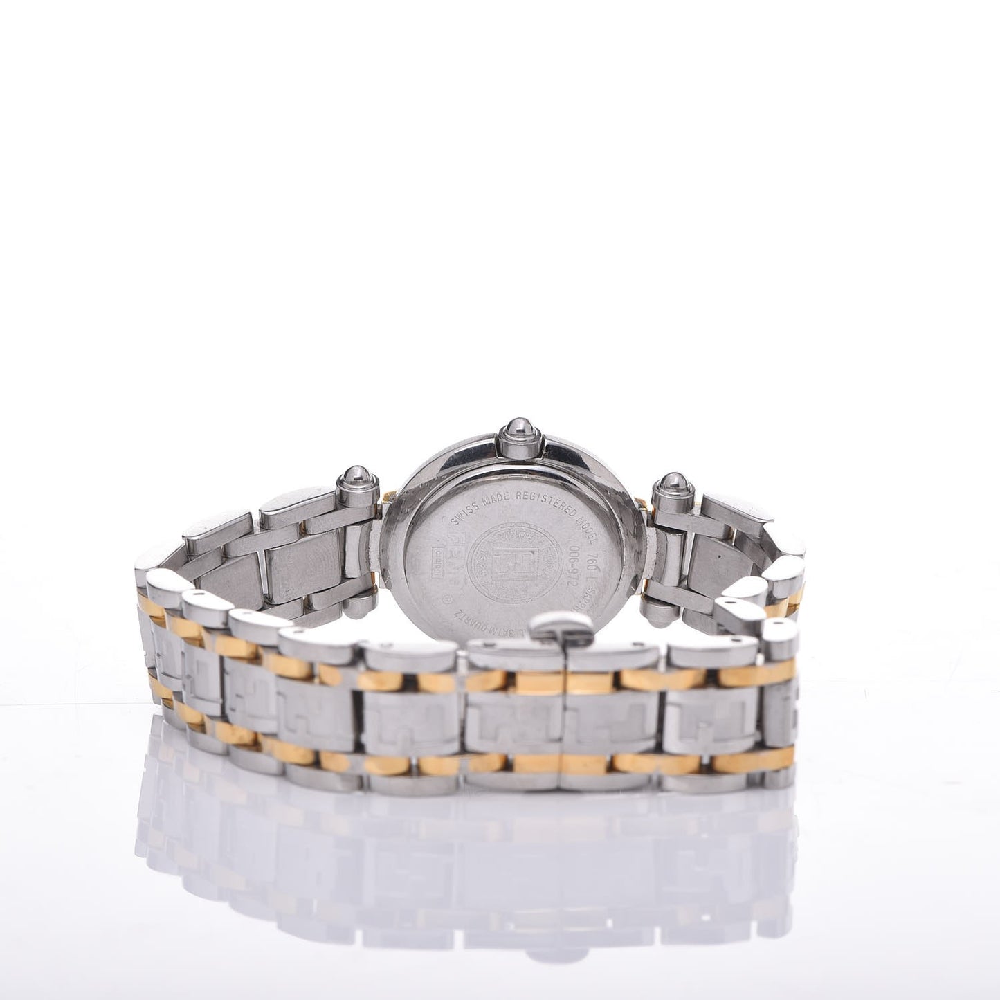 Stainless Steel 18K Yellow Gold 35mm Quartz Watch Gold