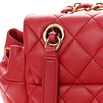 Chanel Lambskin Quilted Small Urban Spirit Backpack Red 17 of 17