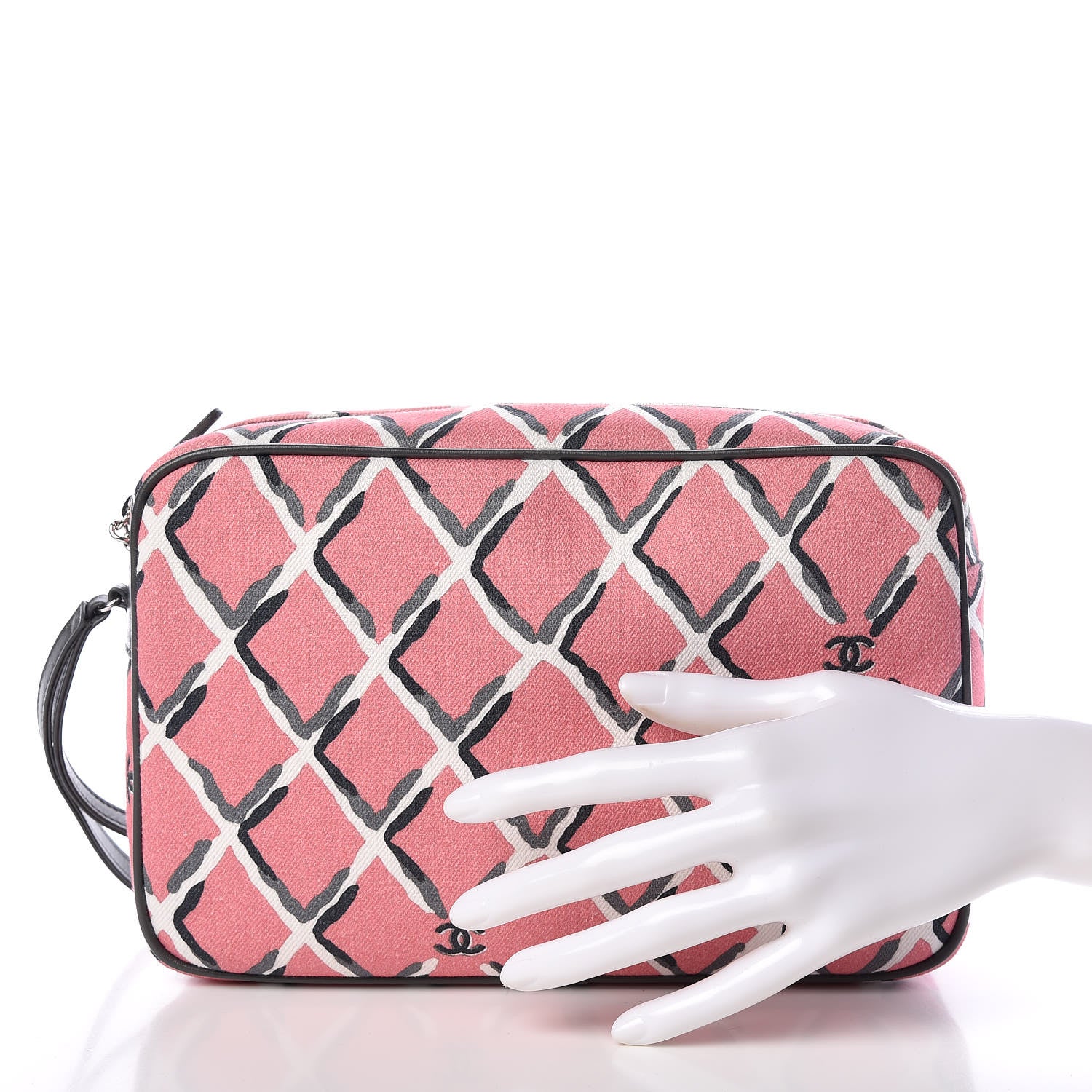 Chanel Canvas Airline Cosmetic Case Pink 2 of 10