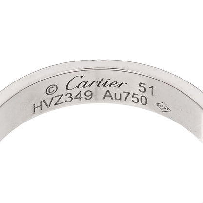 Cartier 18K White Gold 3.5mm LOVE Wedding Band Ring 51 5.75 4 of 4