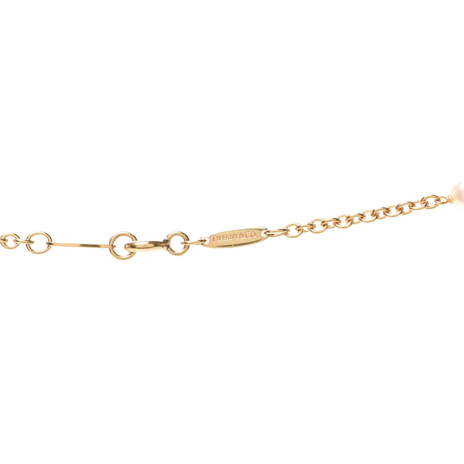 Tiffany 18K Yellow Gold Elsa Peretti Pearls By The Yard Sprinkle Necklace 5 of 6
