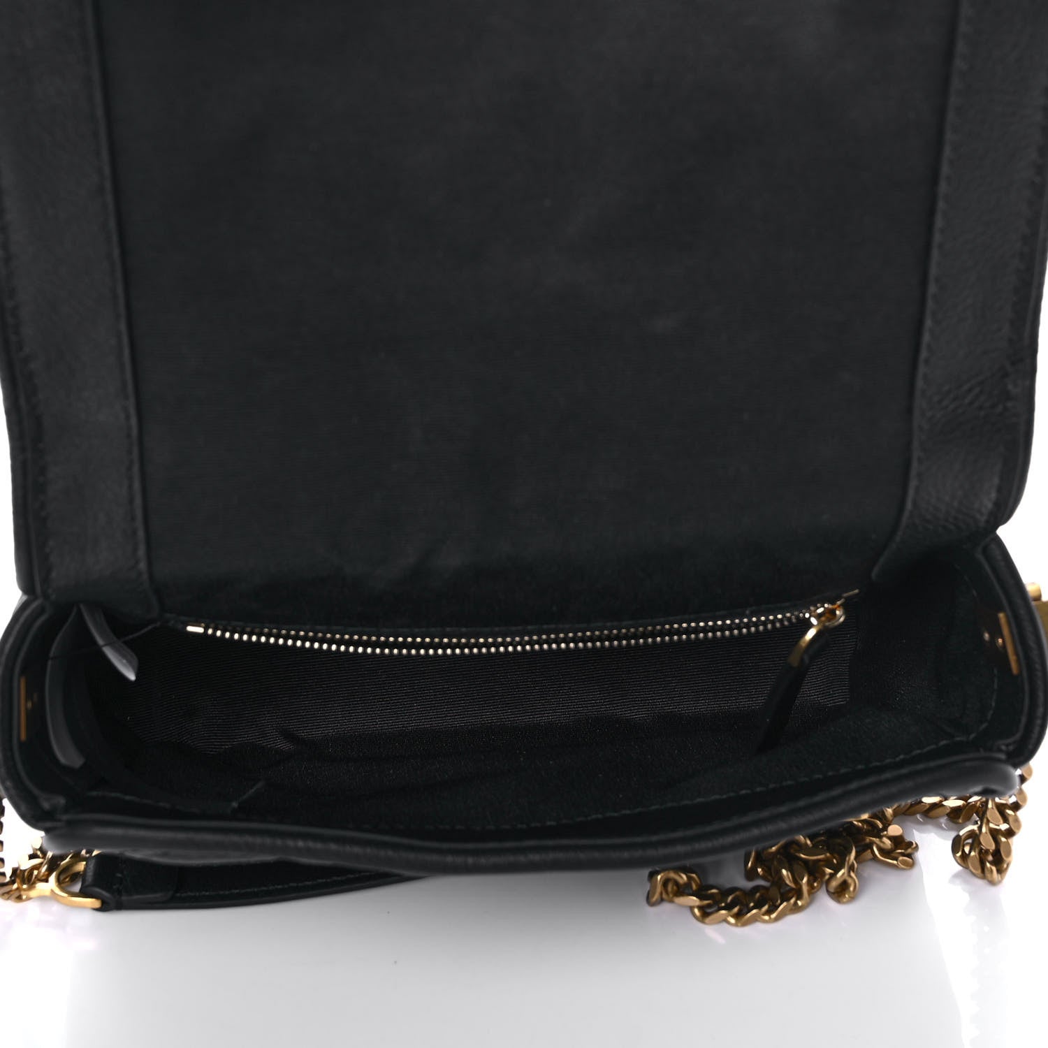 Marc Jacobs Grained Calfskin Quilted Double Stitched The Status Flap Crossbody Bag Black 5 of 12
