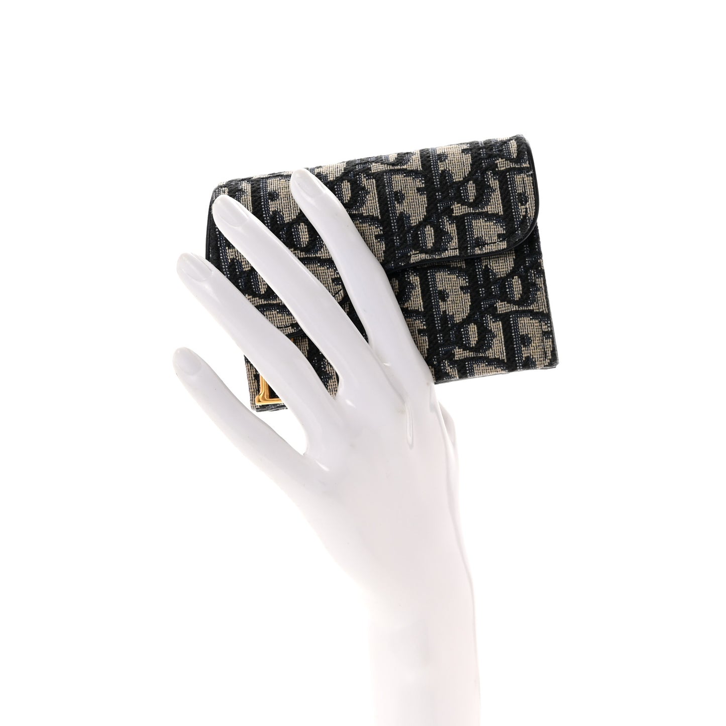 Oblique Saddle 5-Gusset Card Holder Blue