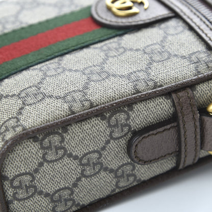 Gucci GG Supreme Monogram Web Mini Ophidia Messenger Brown 11 of 11