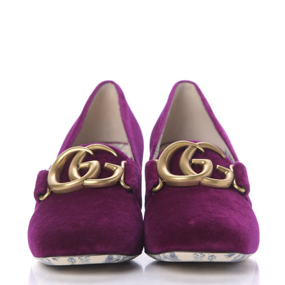 Gucci Softy Velvet GG Victoire 55mm Loafer Pumps 35 Fucsia 2 of 10