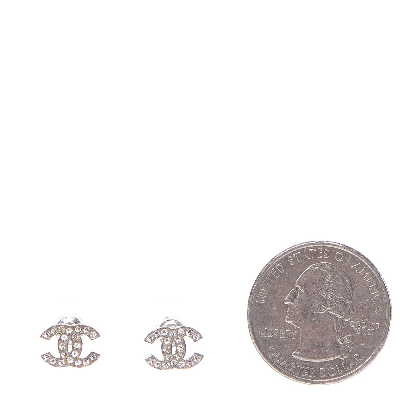 Crystal Mini Timeless CC Earrings Silver