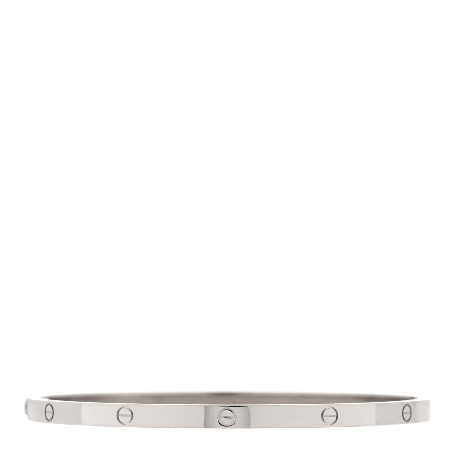 Cartier 18K White Gold Small LOVE Bracelet 19 2 of 5