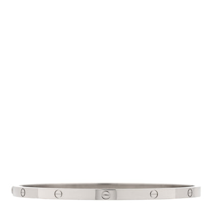 Cartier 18K White Gold Small LOVE Bracelet 19 2 of 5