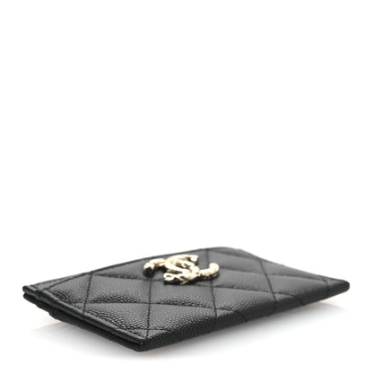 Chanel Caviar Quilted CC Card Holder Black 4 of 9