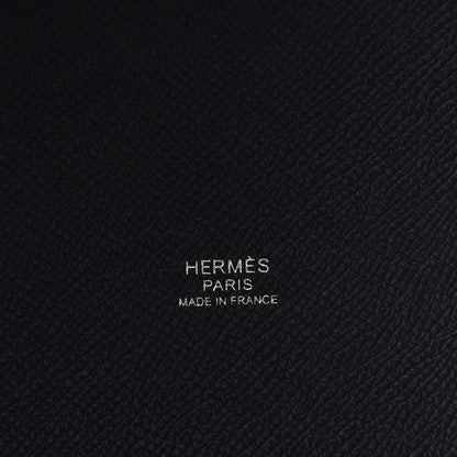 Hermes Epsom Tressage De Cuir Picotin Lock 22 MM Bleu Indigo Black Terre Battue 6 of 8
