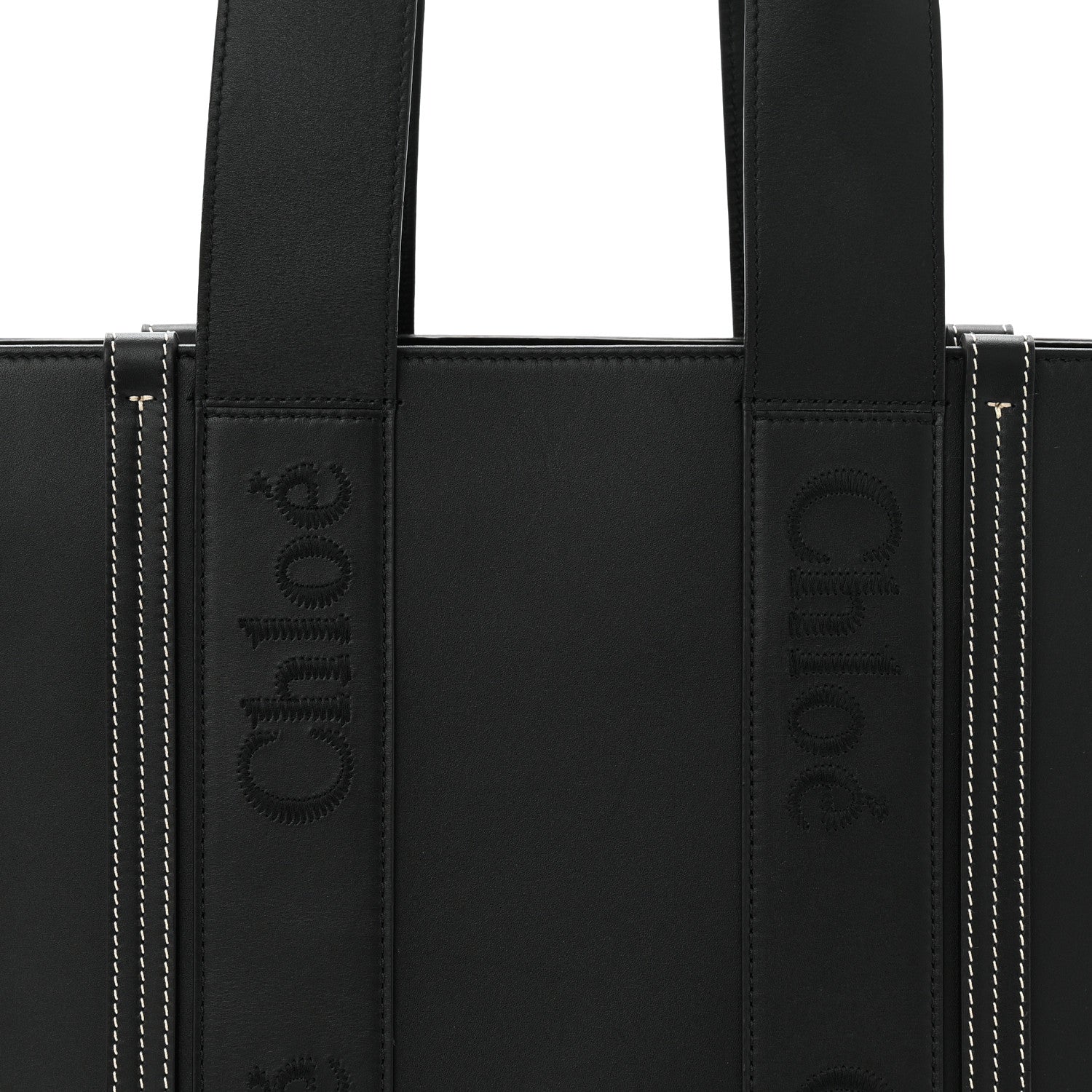 Chloe Calfskin Medium Woody Tote Black 8 of 10