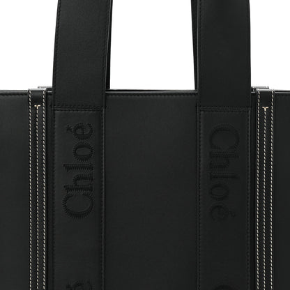 Chloe Calfskin Medium Woody Tote Black 8 of 10