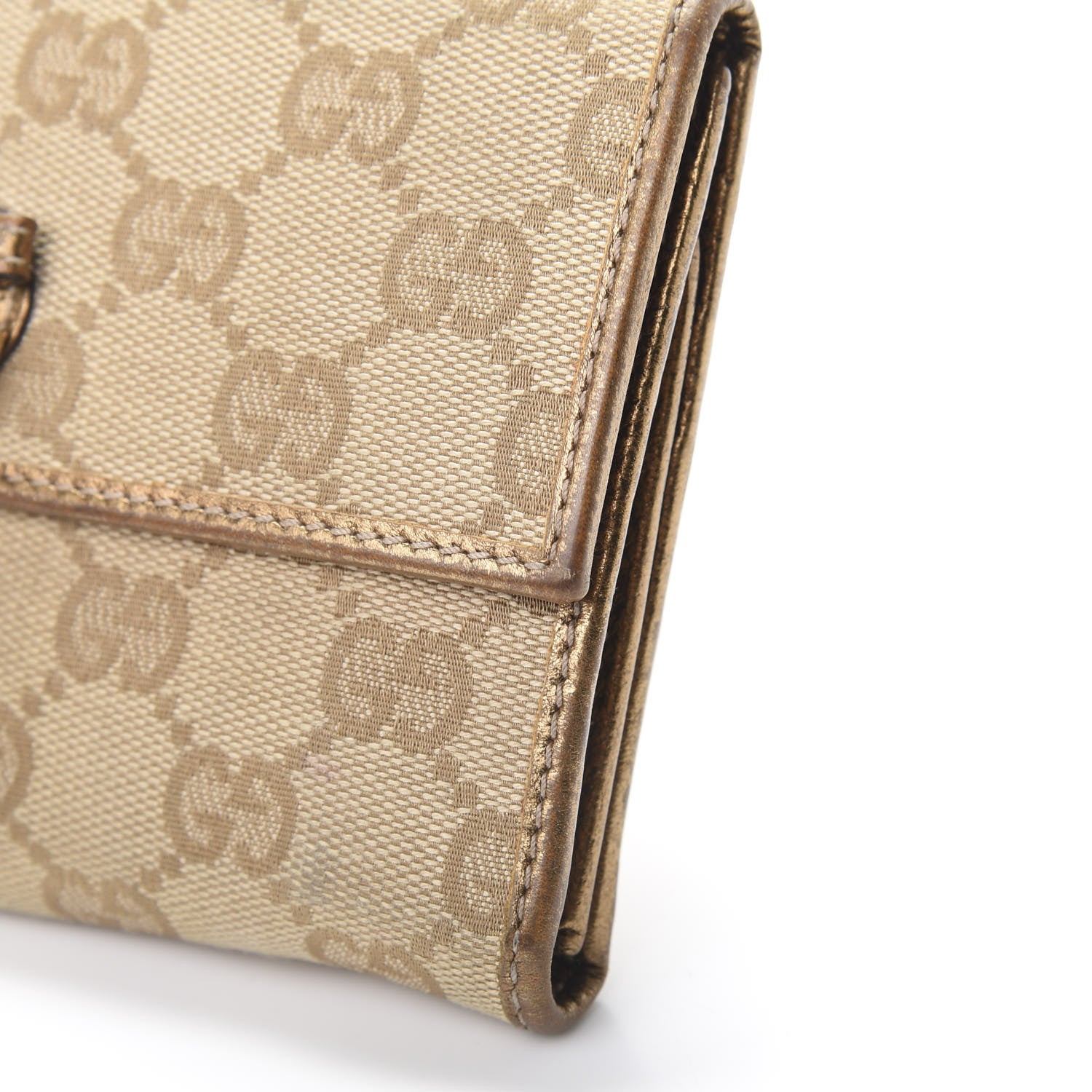 Gucci Monogram Princy Continental Wallet Gold 10 of 11