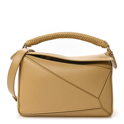 Loewe Calfskin Small Woven Puzzle Bag Sahara 1 of 11