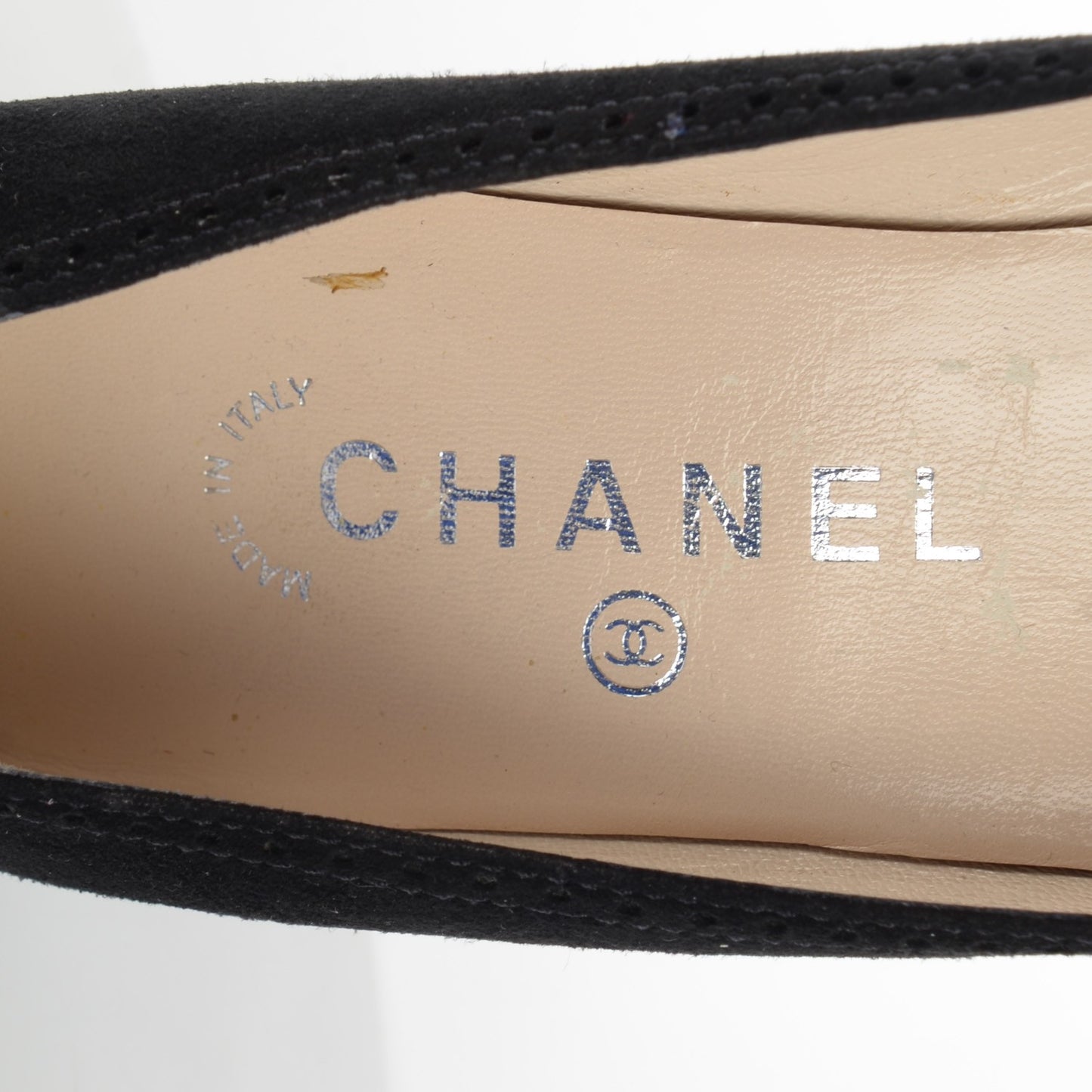 Patent Suede CC Cap Toe Pumps 37.5 Black