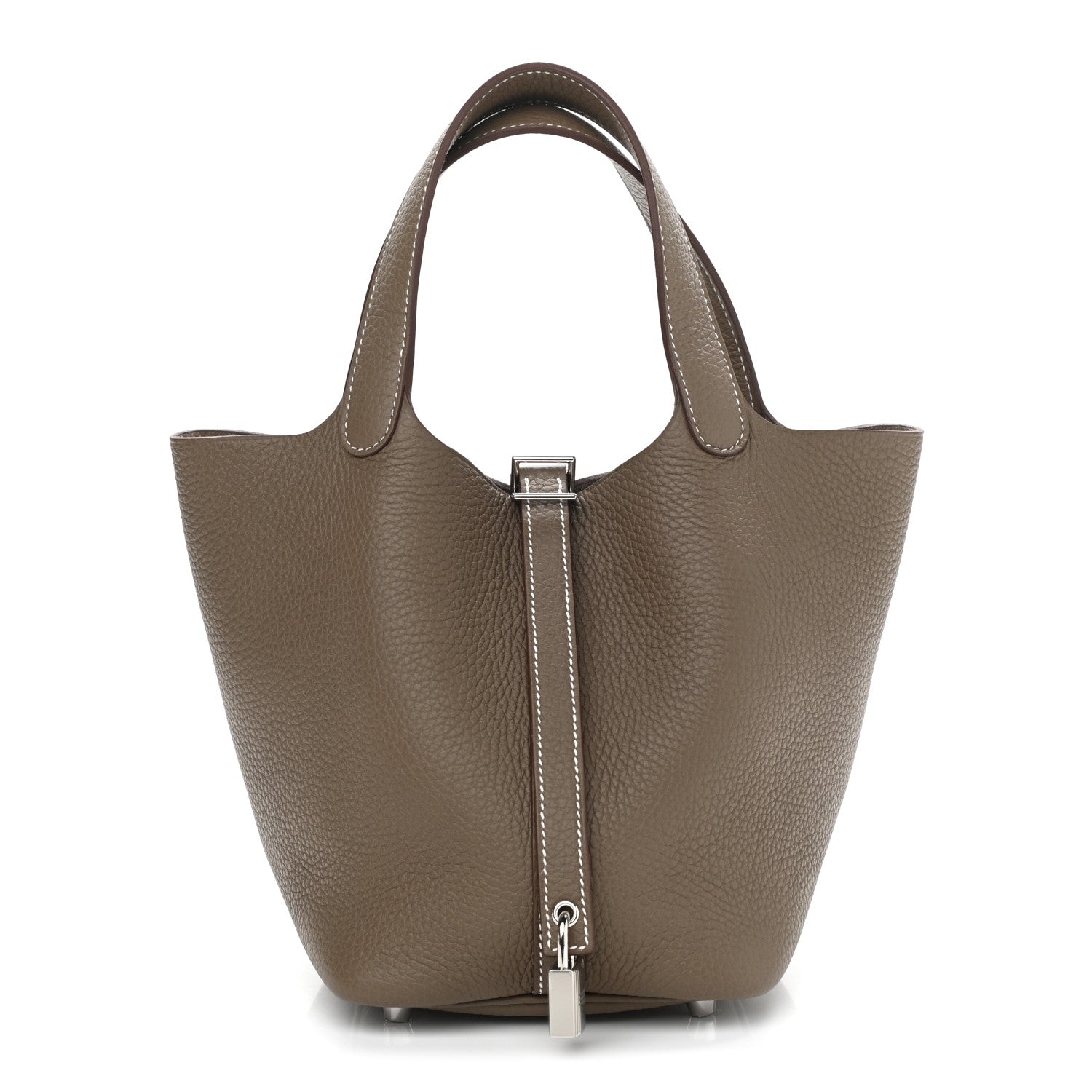 Hermes Taurillon Clemence Picotin Lock 18 PM Etoupe 1 of 13