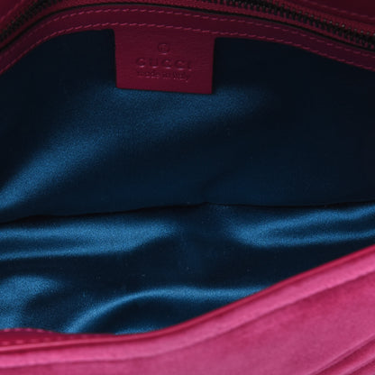 Gucci Velvet Matelasse Small GG Marmont Shoulder Bag Light Raspberry Rose 5 of 20