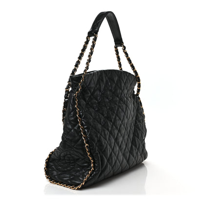 Chanel Calfskin Quilted Large Chain Me Hobo Black 3 of 9