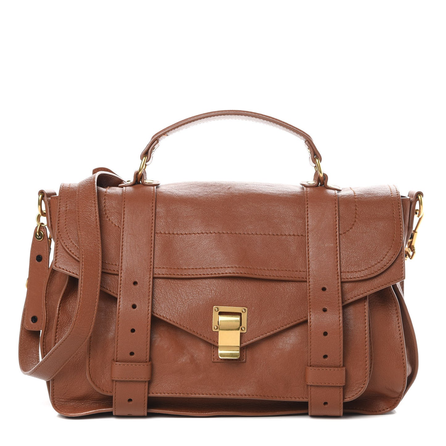 Lambskin Medium PS1 Satchel Saddle