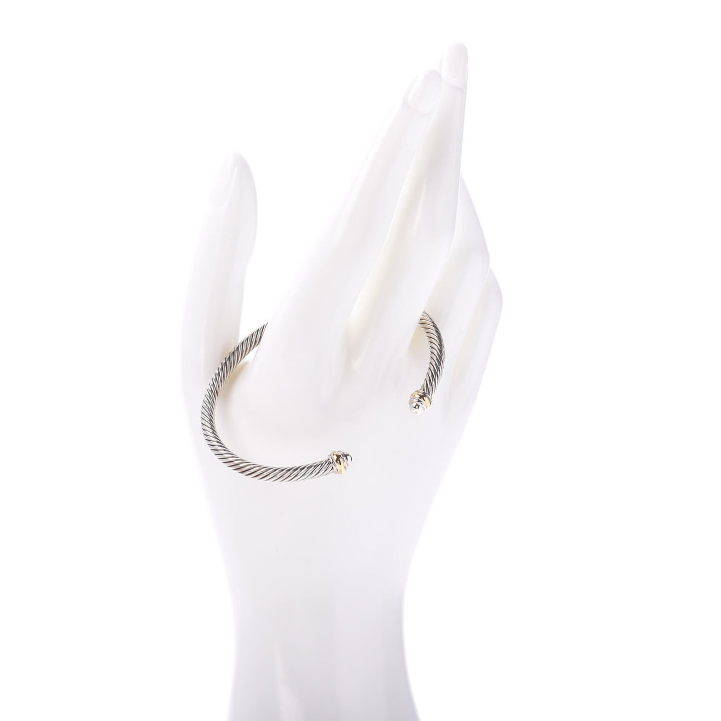 Sterling Silver 14K Yellow Gold 4mm Cable Classics Bracelet
