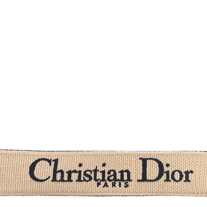 Christian Dior Canvas Embroidered Shoulder Strap Blue 3 of 6