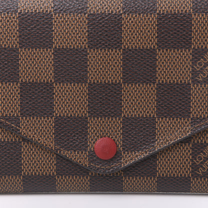 Louis Vuitton Damier Ebene Josephine Wallet Red 9 of 9