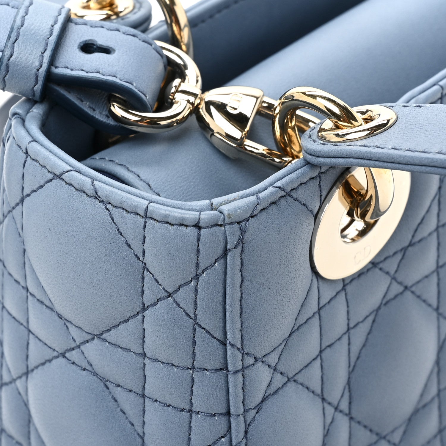 Christian Dior Lambskin Cannage Gradient Small My ABCDior Lady Dior Indigo Blue 12 of 12