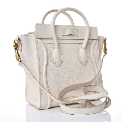 Celine Goatskin Nano Luggage White 4 of 9