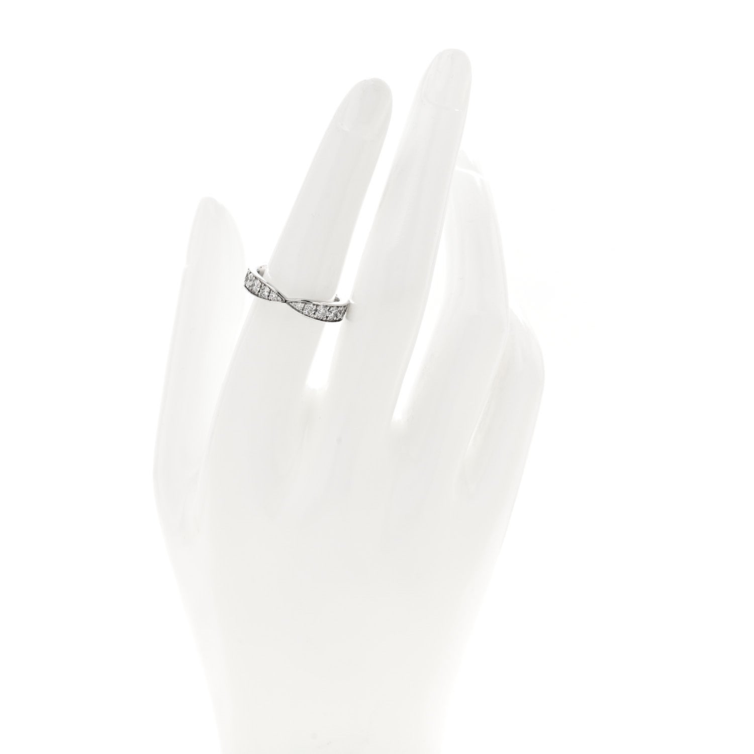 Tiffany Platinum Diamond 4.3mm Harmony Band Ring 54 7 2 of 6