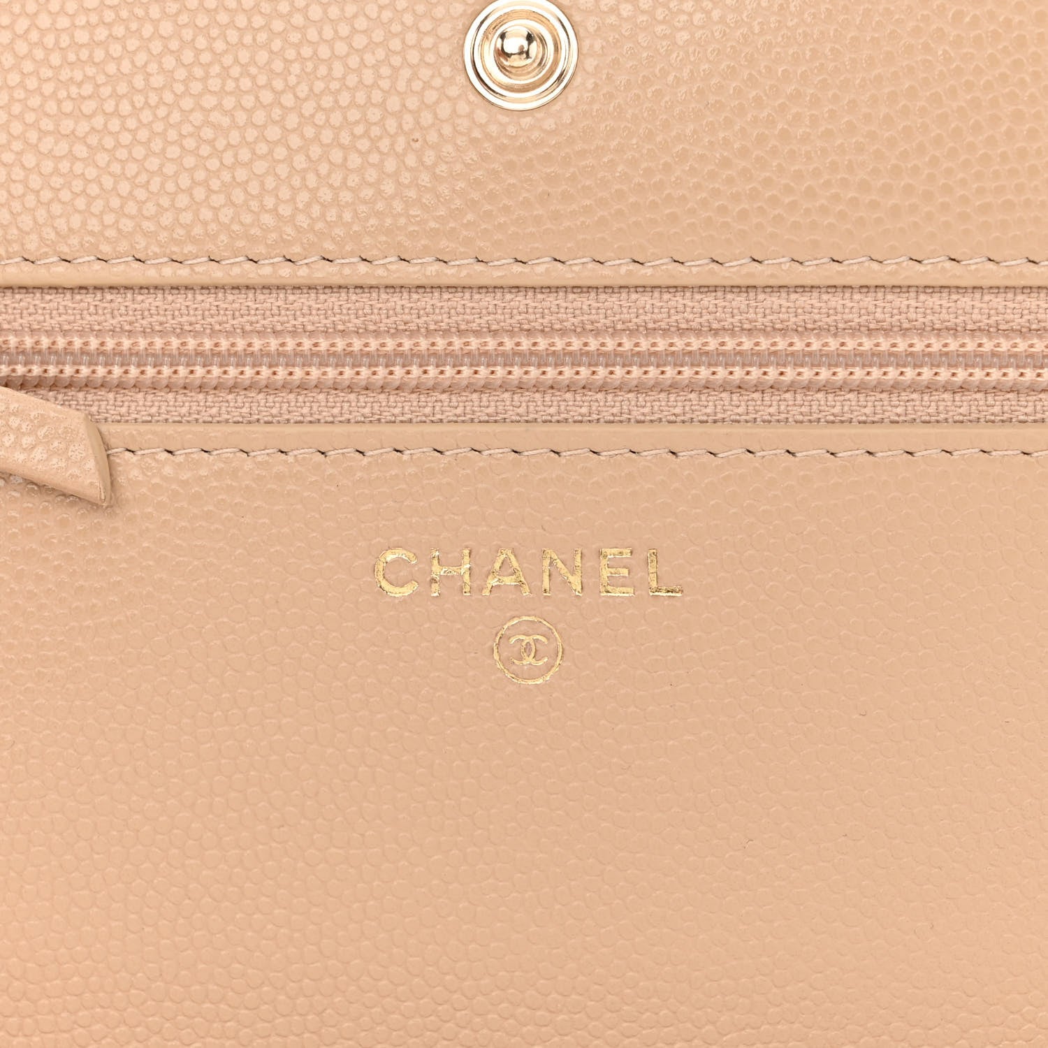 Chanel Caviar Quilted Wallet On Chain WOC Beige 6 of 12