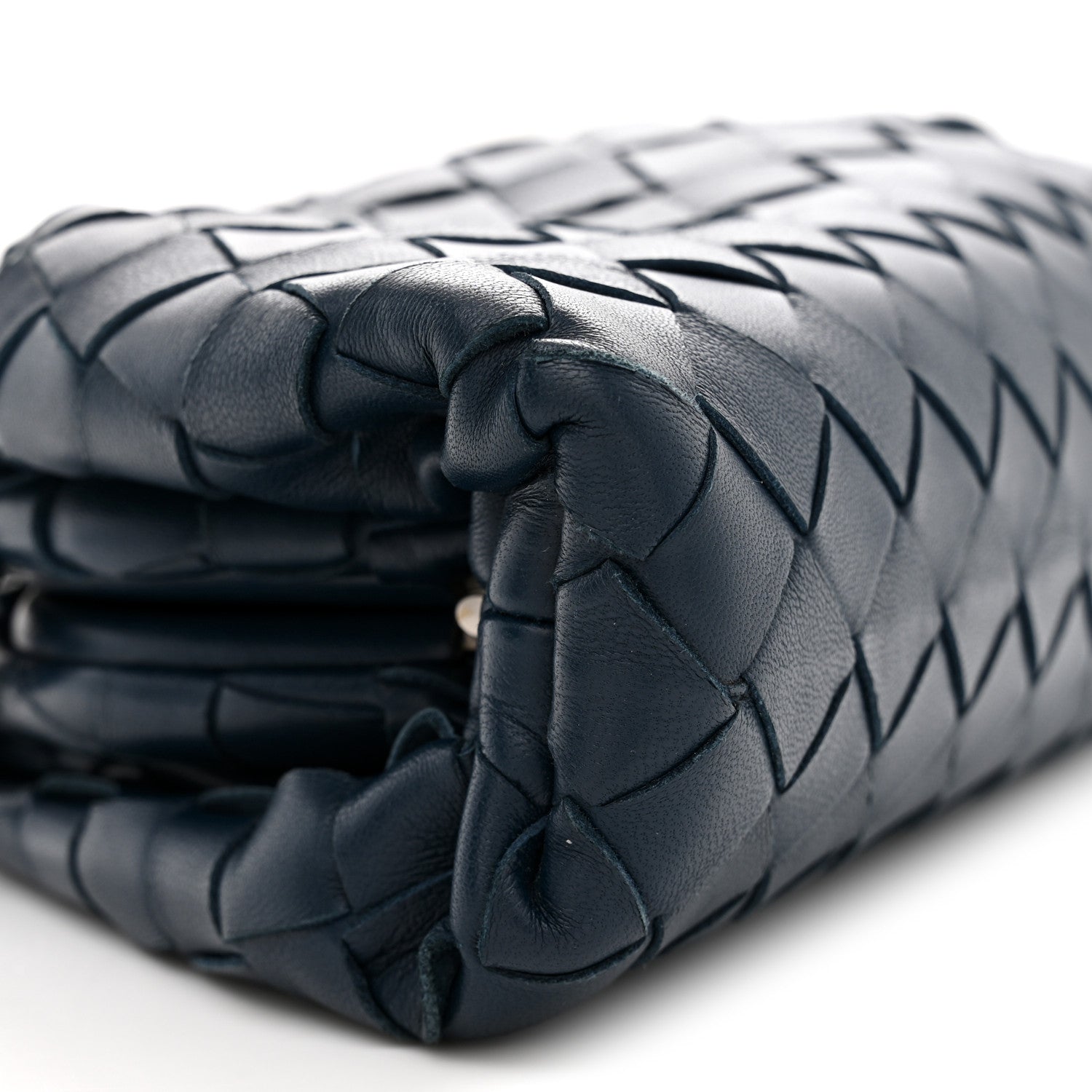 Bottega Veneta Nappa Intrecciato The Mini Pouch  Deep Blue 9 of 12