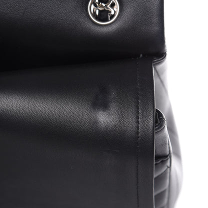 Chanel Lambskin Chevron Quilted Jumbo Double Flap Black 17 of 20