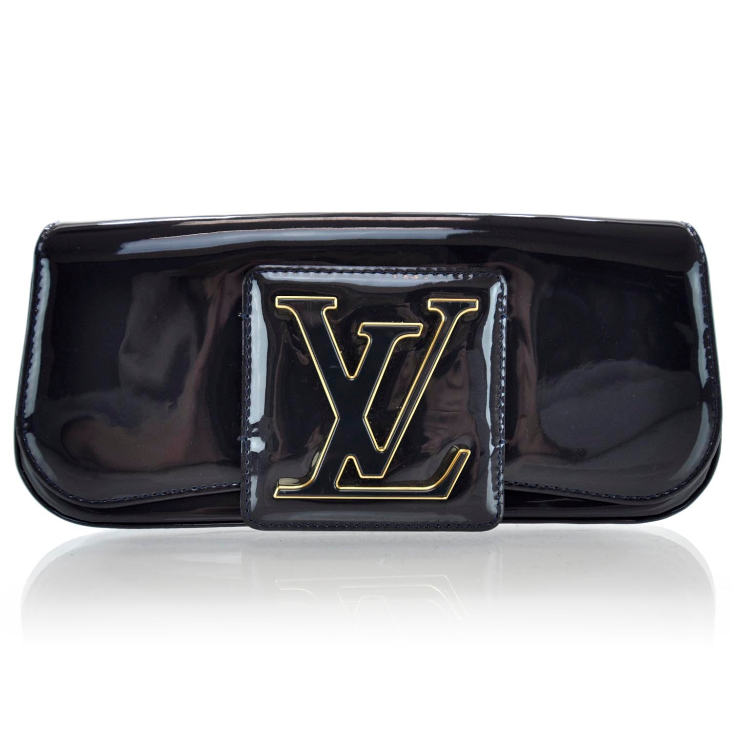 Louis Vuitton Patent Sobe Clutch Blue Infini 1 of 6