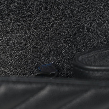 Saint Laurent Sheepskin Matelasse Chevron Monogram Large College SatchelaSheepskin Matelasse Chevron Monogram Monochrome Large College Satchel Black 12 of 12
