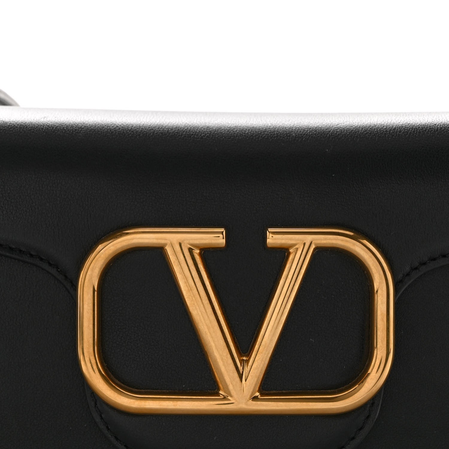 Valentino Garavani Calfskin Vlogo Small Loco Shoulder Bag Black 7 of 9
