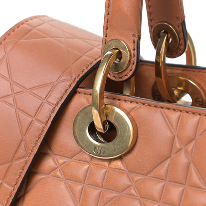 Christian Dior Lambskin Cannage Large Lady Dior Dark Beige 6 of 7