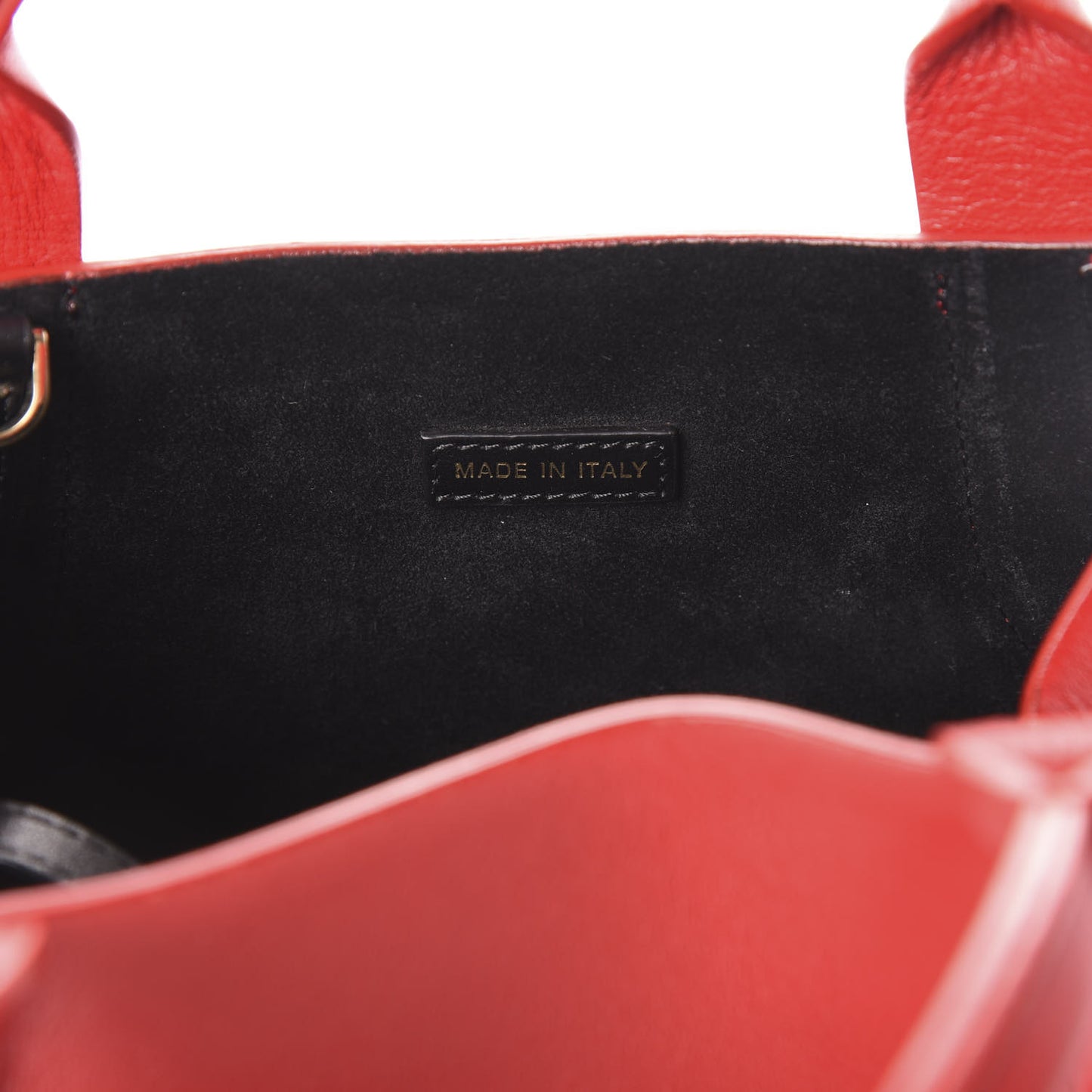 Smooth Calfskin Mini Trapeze Red