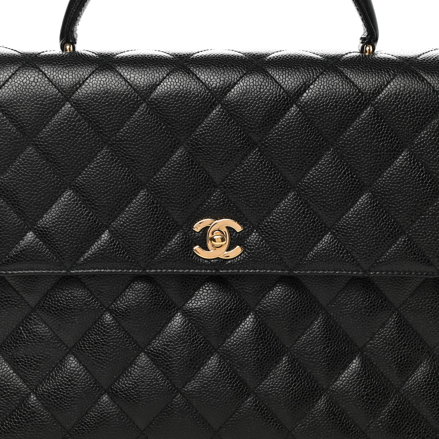 Caviar Quilted Jumbo Kelly Flap Black