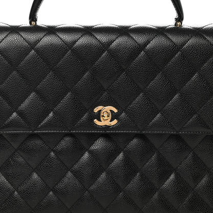 Chanel Caviar Quilted Jumbo Kelly Flap Black 8 of 12