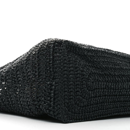 Saint Laurent Raffia Rive Gauche Tote Black 9 of 11