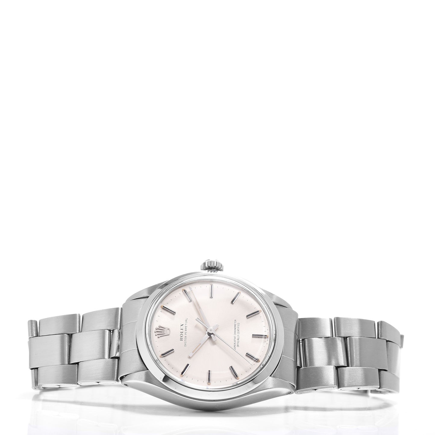 Stainless Steel 34mm Oyster Perpetual Watch Silver 1002