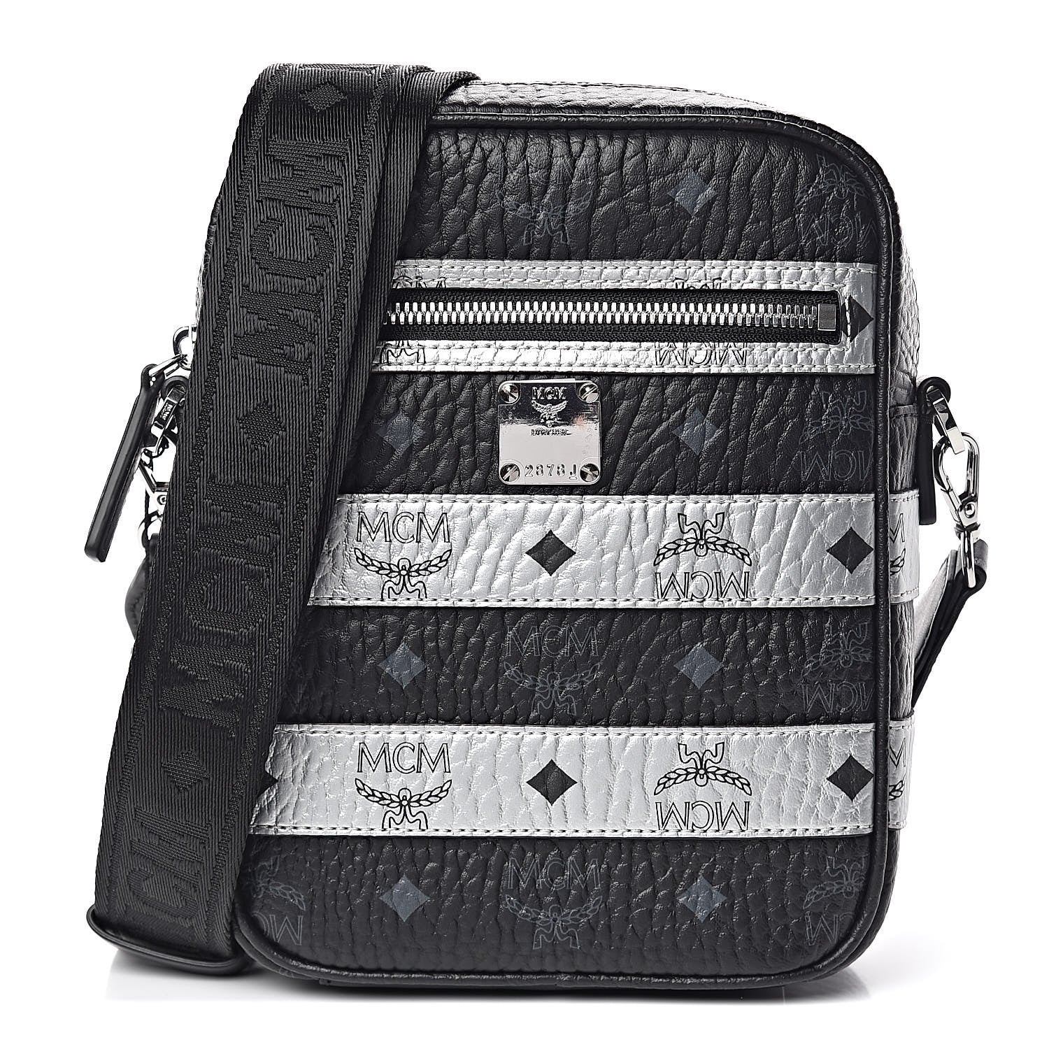 MCM Visetos Spot Crossbody Bag Black 1 of 11